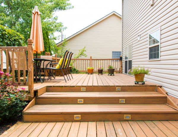 Wooden Patio Installation in Champaign